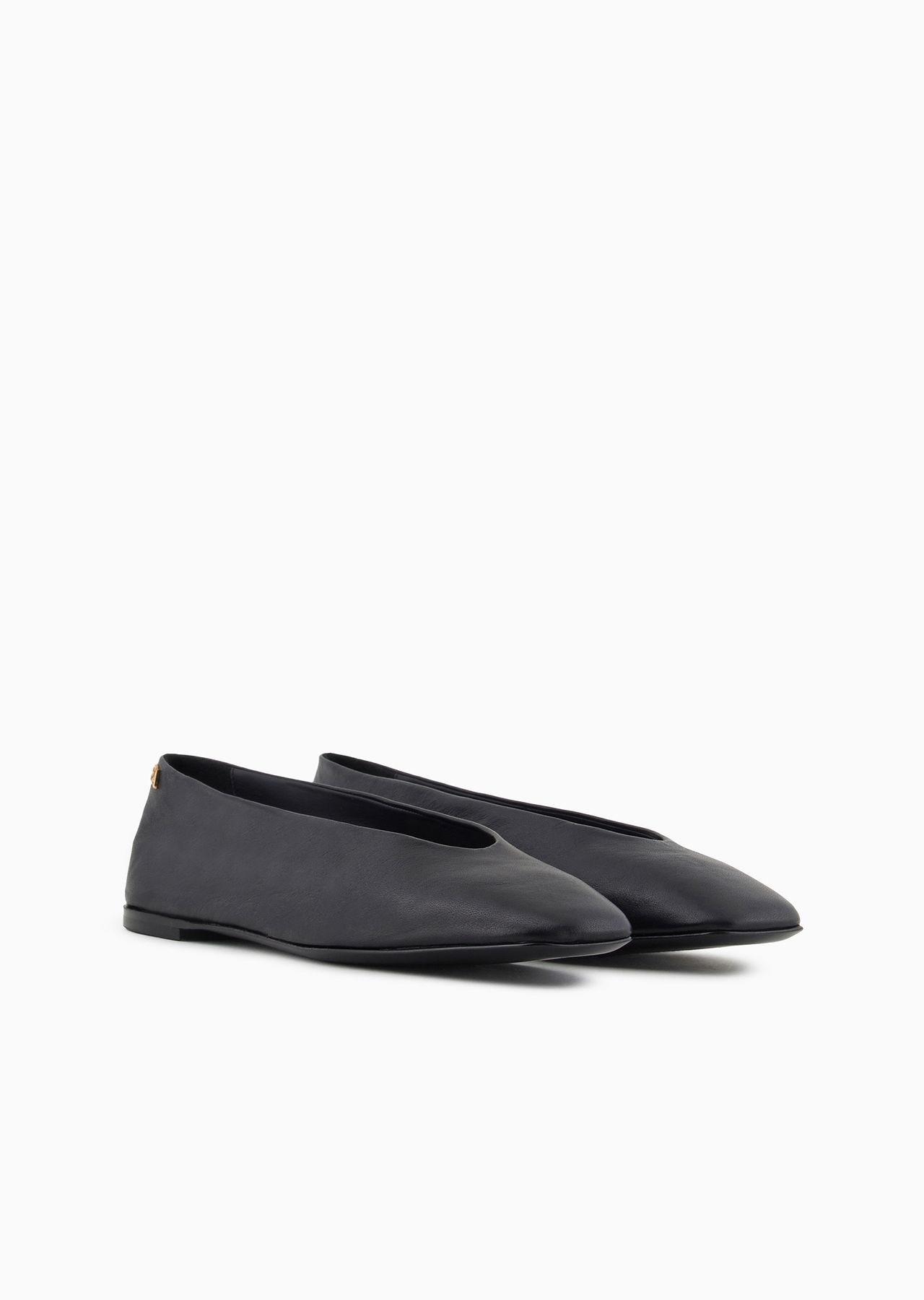 Nappa-leather square-toed ballerinas - 2