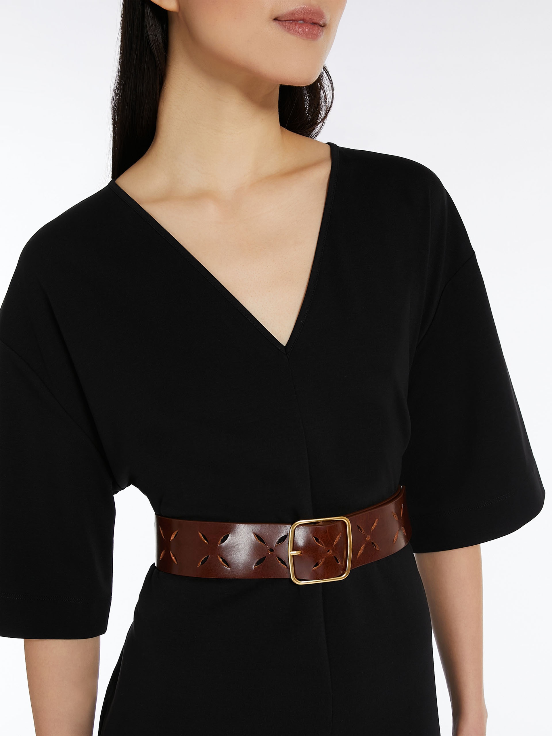 SALMONE Laser-cut leather belt - 3