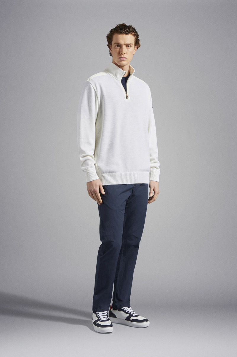 Paul & Shark BRETAGNE WOOL HALF ZIP SWEATER WITH ICONIC BADGE outlook