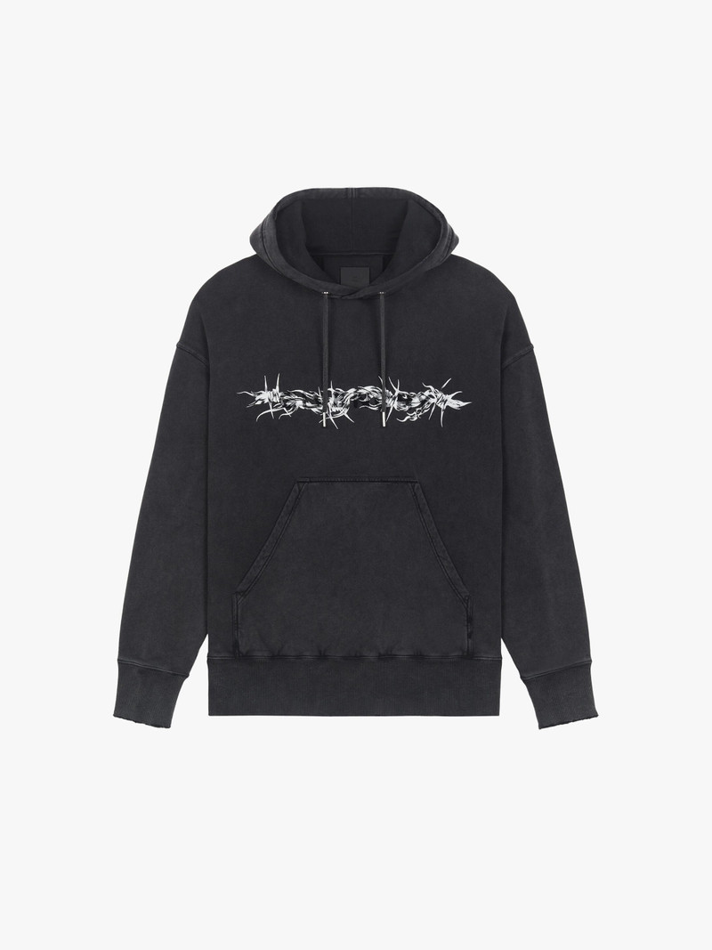 GIVENCHY BARBED WIRE OVERSIZED HOODIE 1