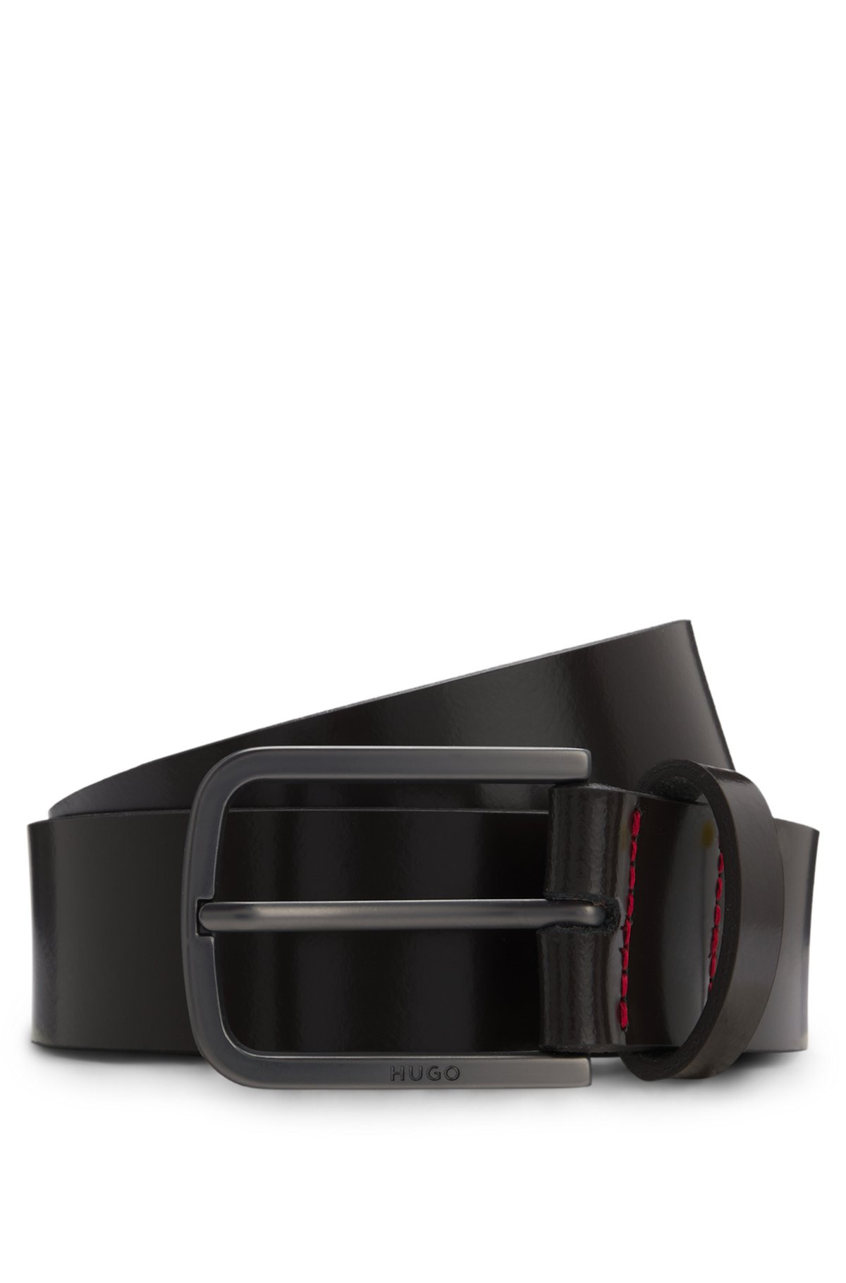 ITALIAN-MADE BELT IN BRUSH-OFF LEATHER - 1
