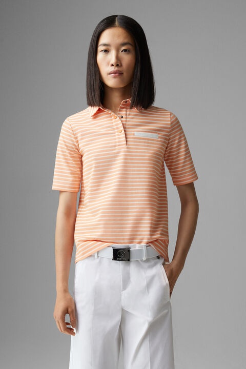 Peony Polo shirt in Orange/White - 2