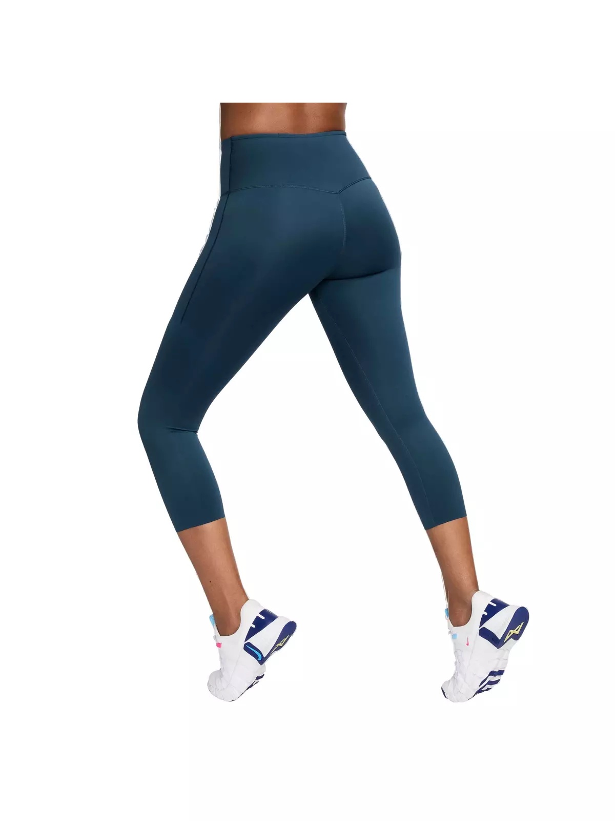 Women's Go Firm-Support High-Waisted Cropped Leggings with Pockets - Navy - 2