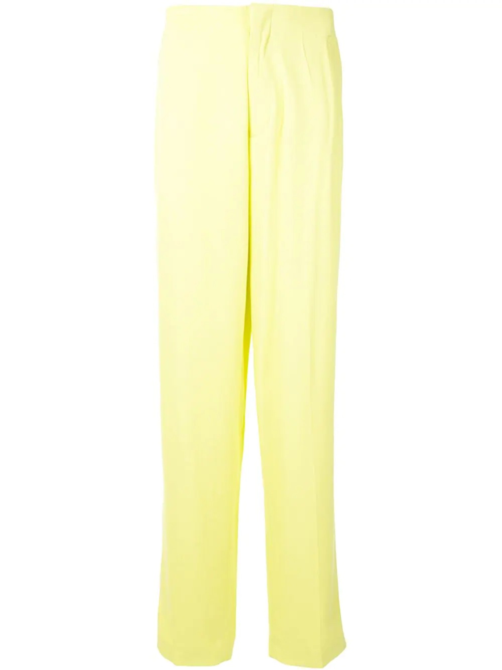 straight-leg cotton trousers - 1