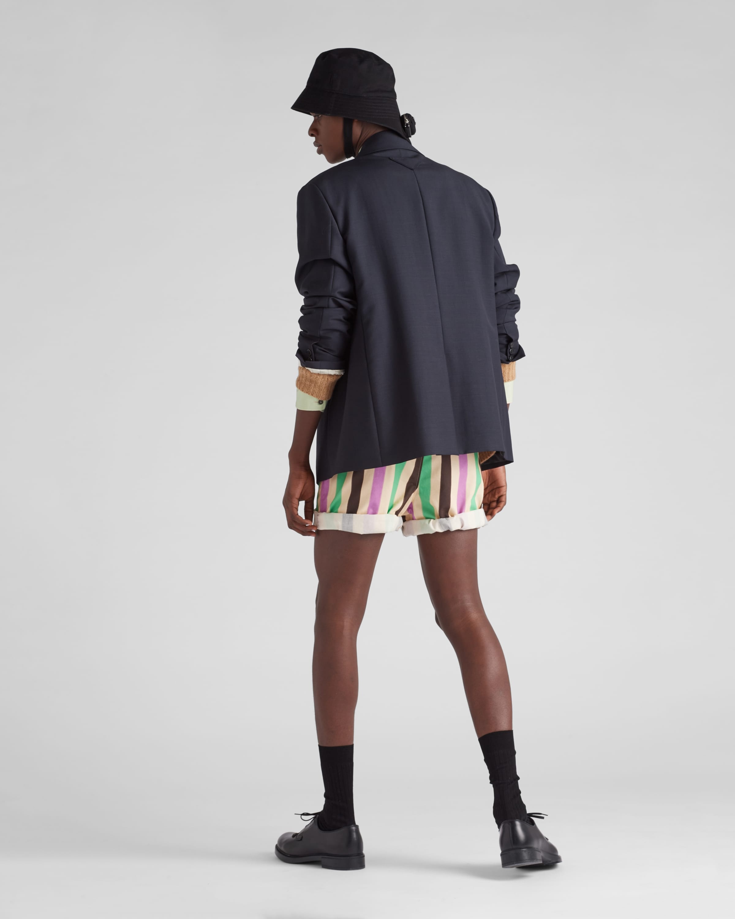 Prada Single-breasted wool and mohair jacket | REVERSIBLE