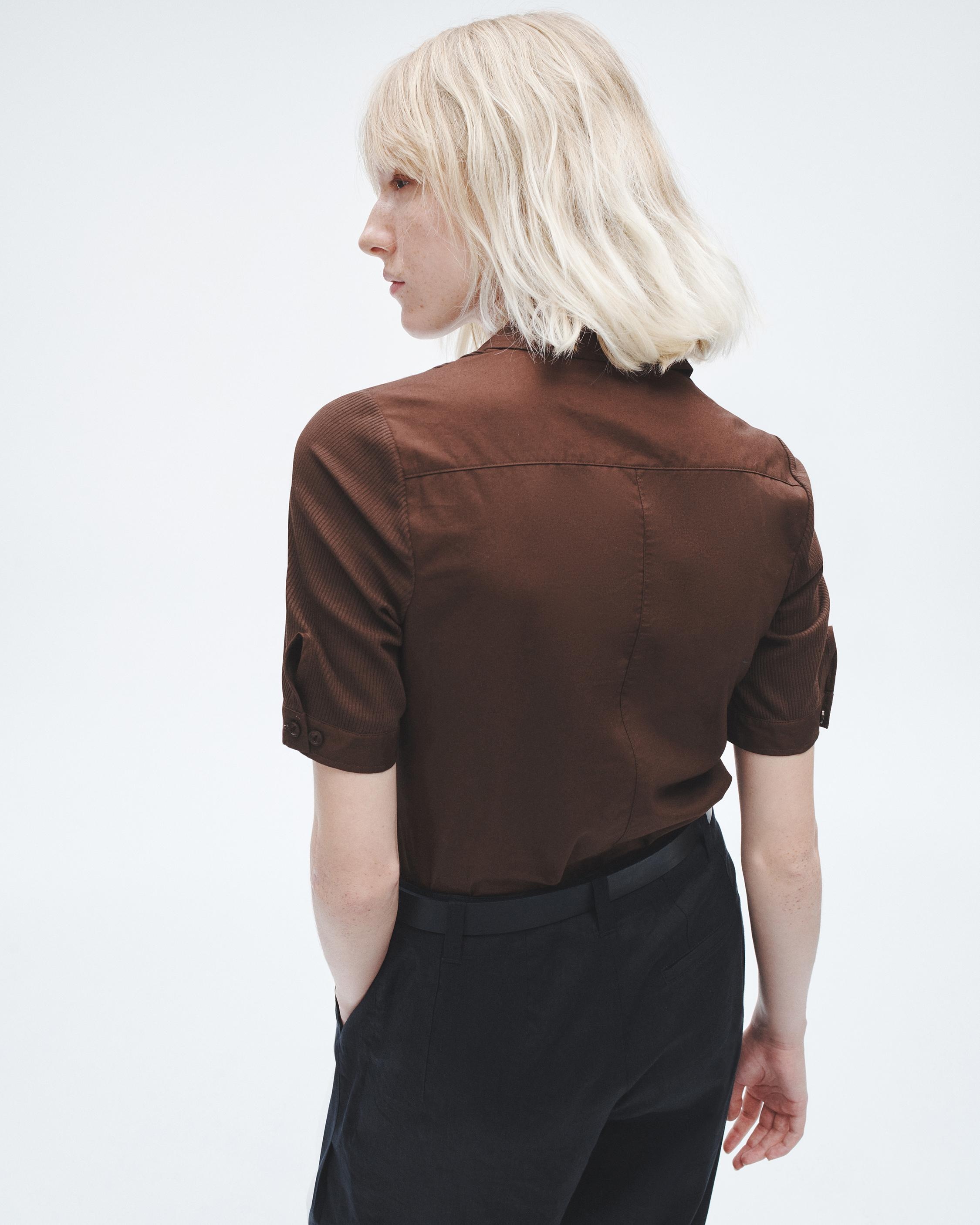 Ribbed Mixed Media Polo - 5