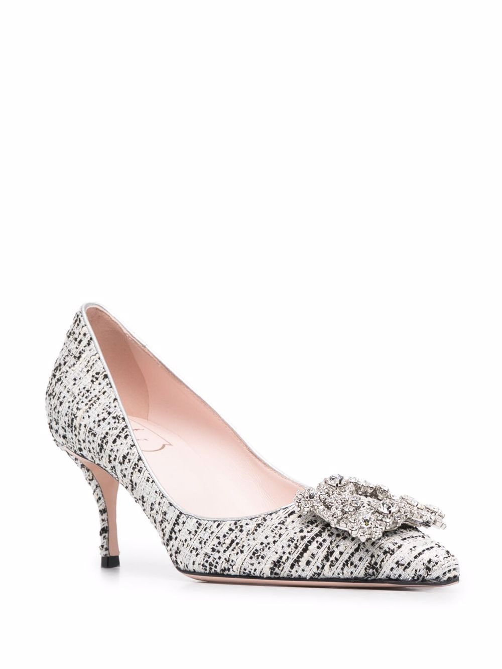 tweed buckled pumps - 2