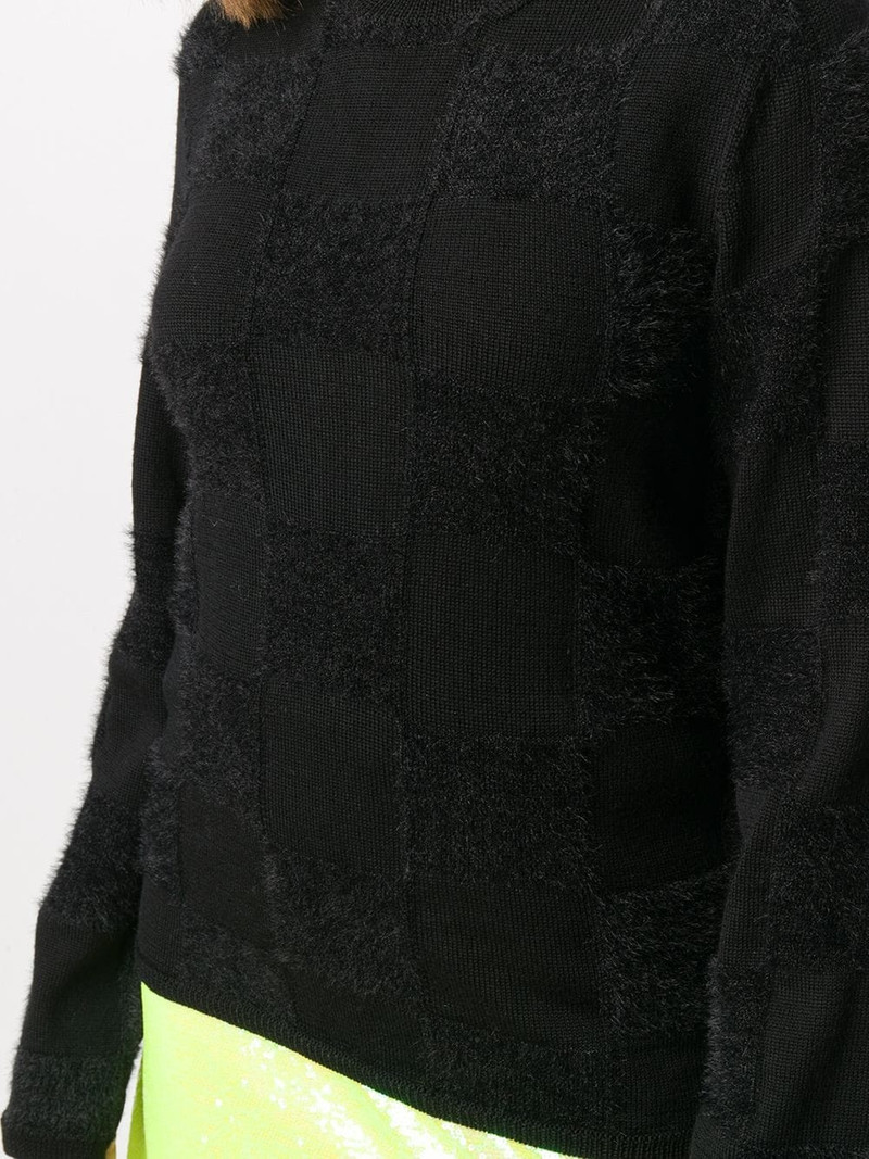 textured square knit jumper 5