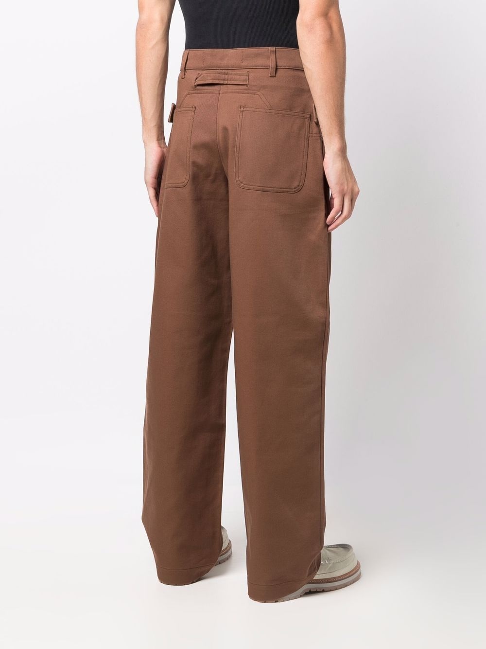 mid-rise wide-leg trousers - 4