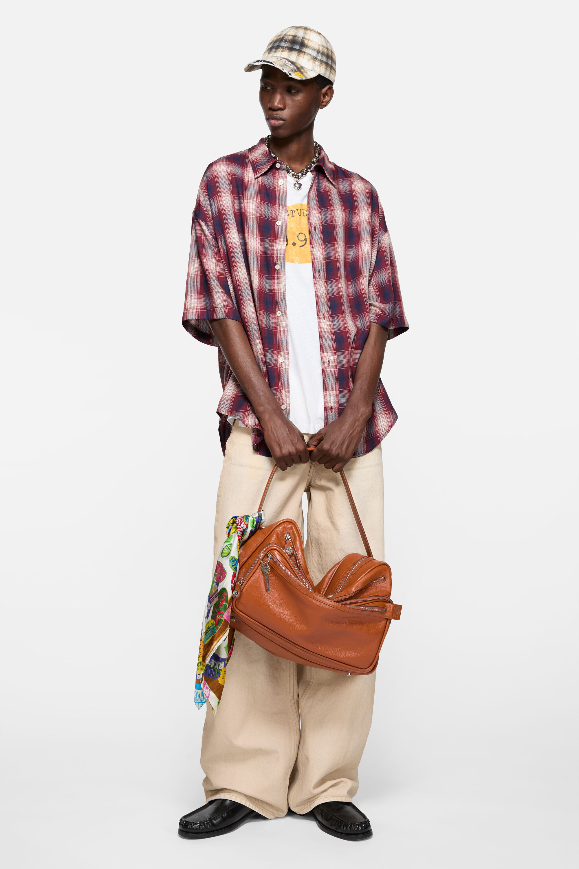 Button-up shirt - Red/blue - 2