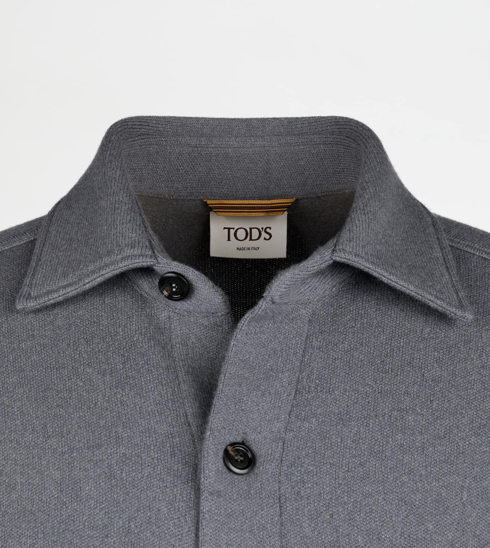 SHIRT JACKET IN CASHMERE BLEND JERSEY - GREY - 3
