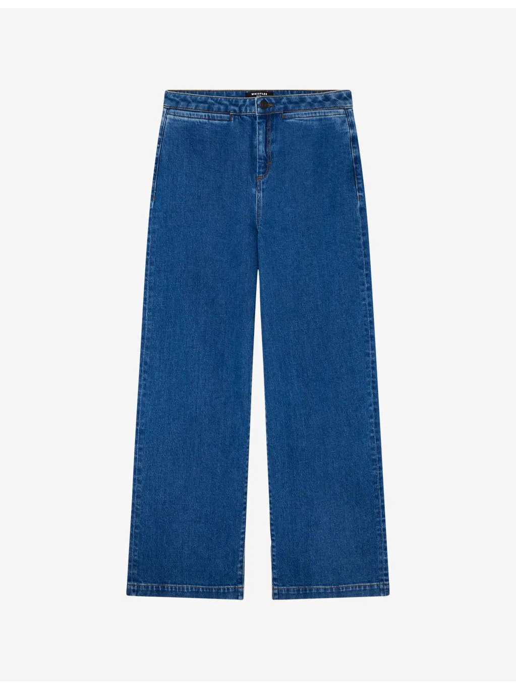 Straight-Fit High-Rise Stretch-Denim Jeans - 1