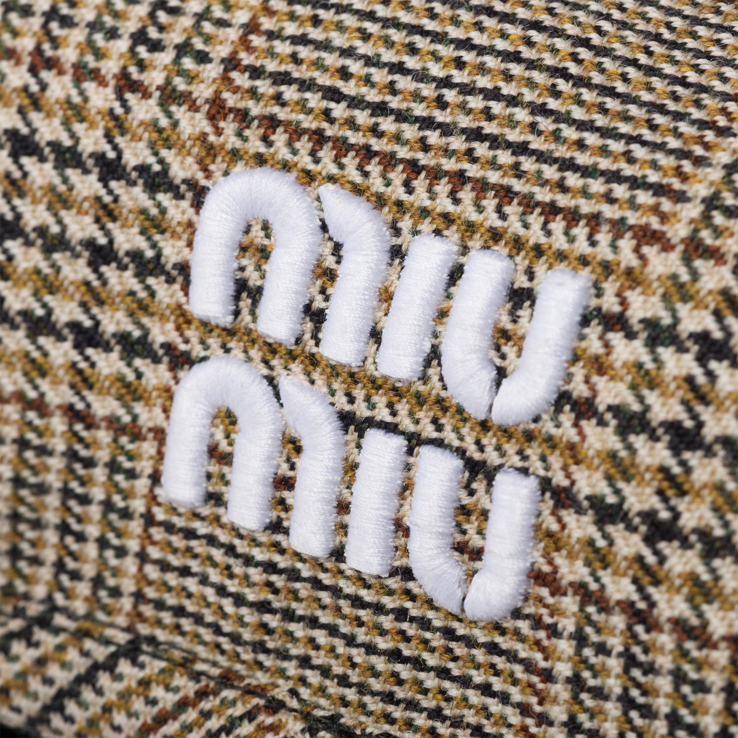 Miu Miu Prince of Wales checked wool hat | REVERSIBLE