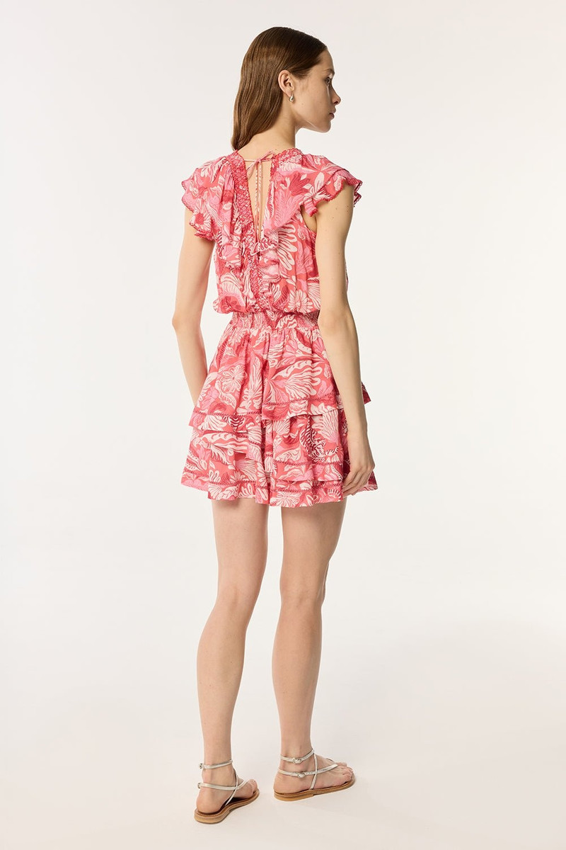 Poupette St Barth Mini Dress Carol - Pink Tiger Lily outlook
