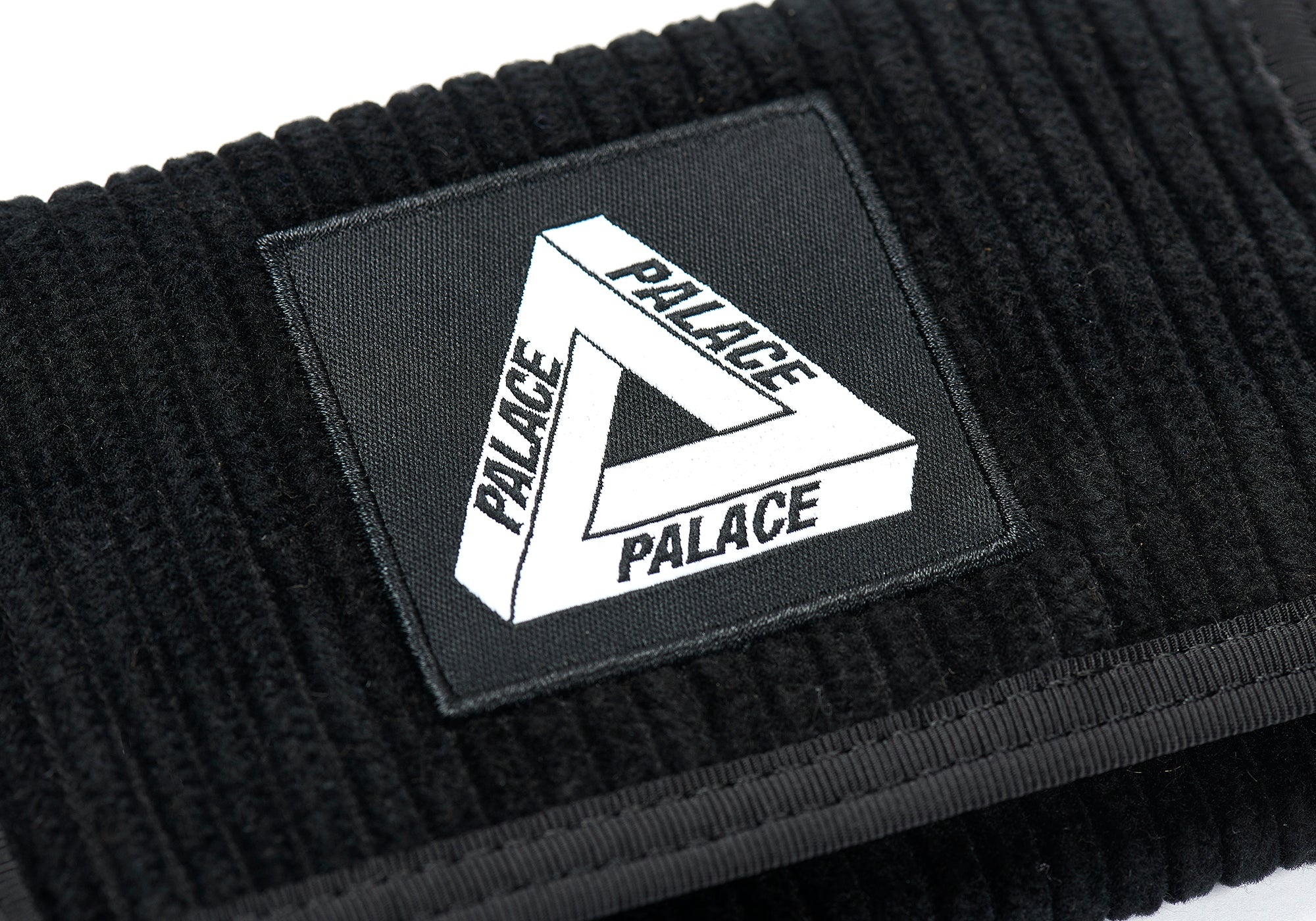 PALACE CORDUROY TRI WALLET BLACK | REVERSIBLE