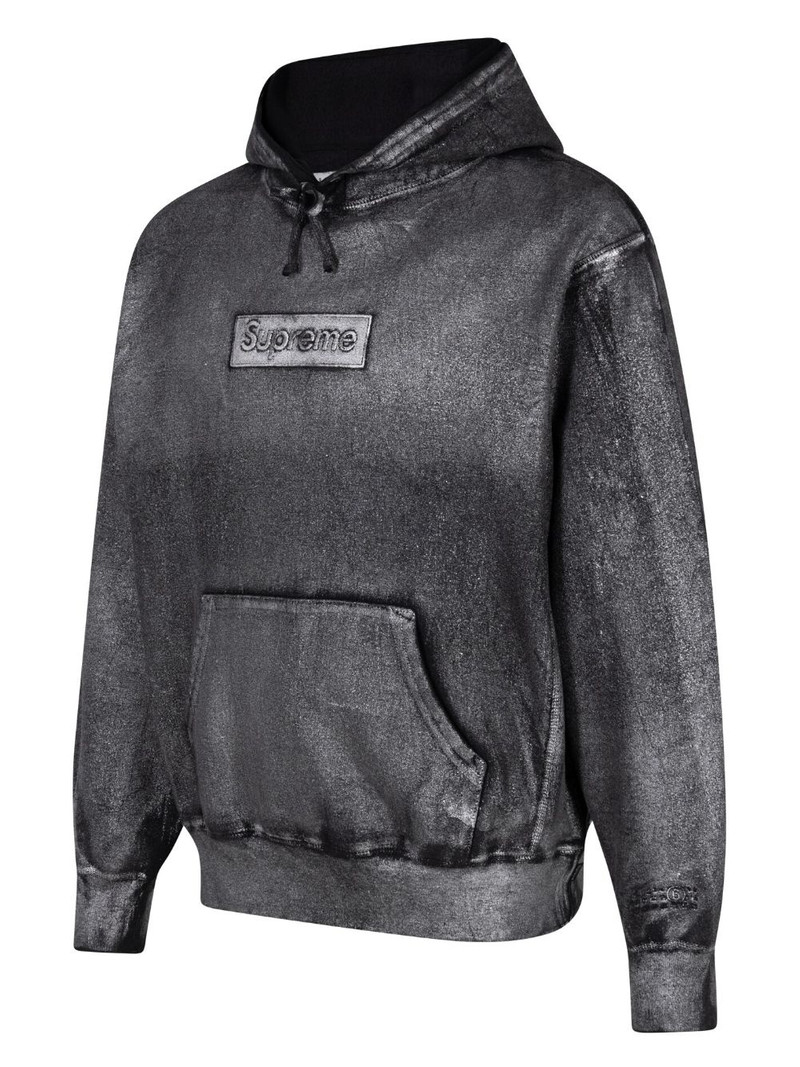 Supreme x MM6 Maison Margiela foil box logo hoodie outlook
