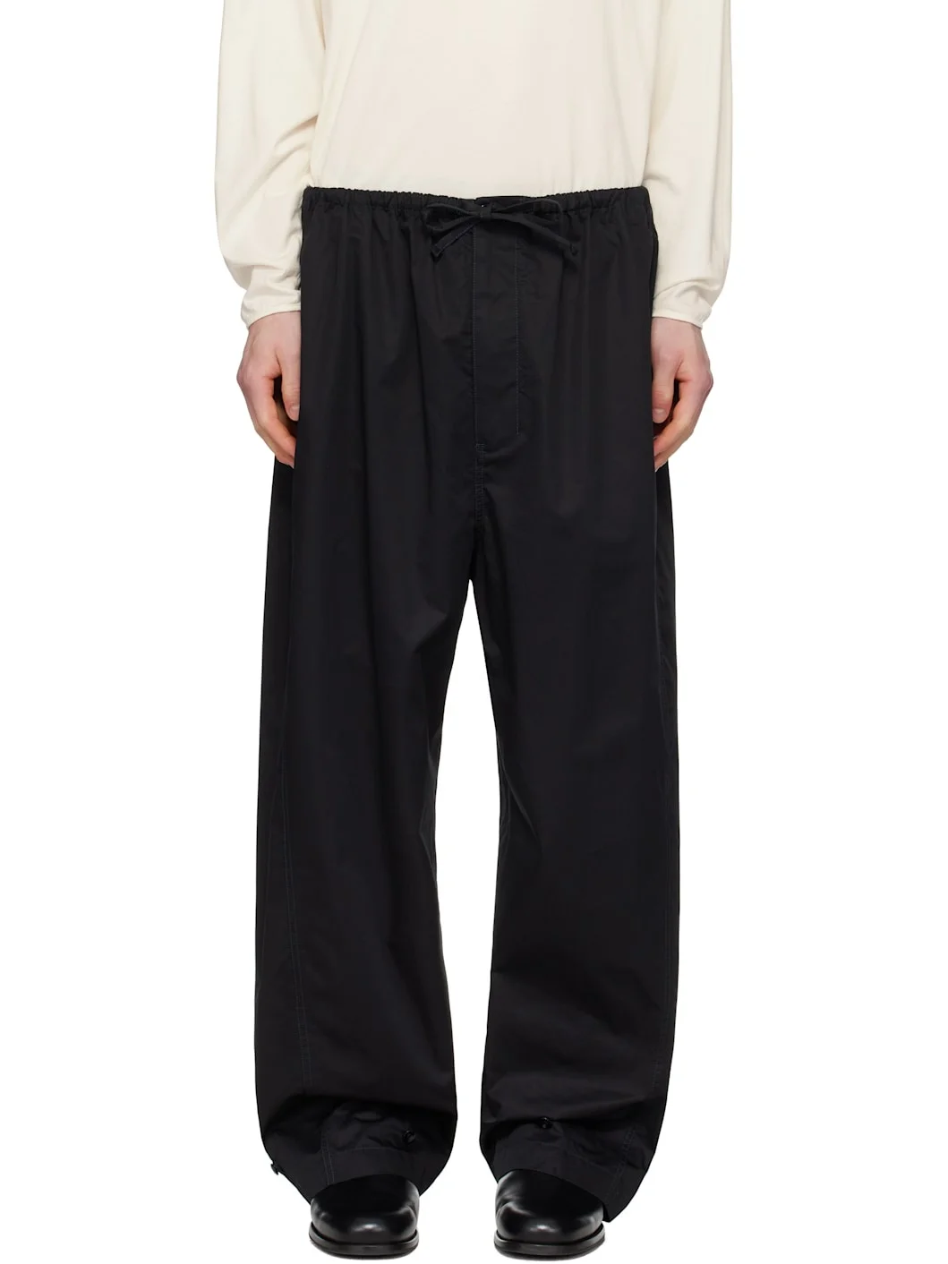 Black Twisted Over Trousers - 1