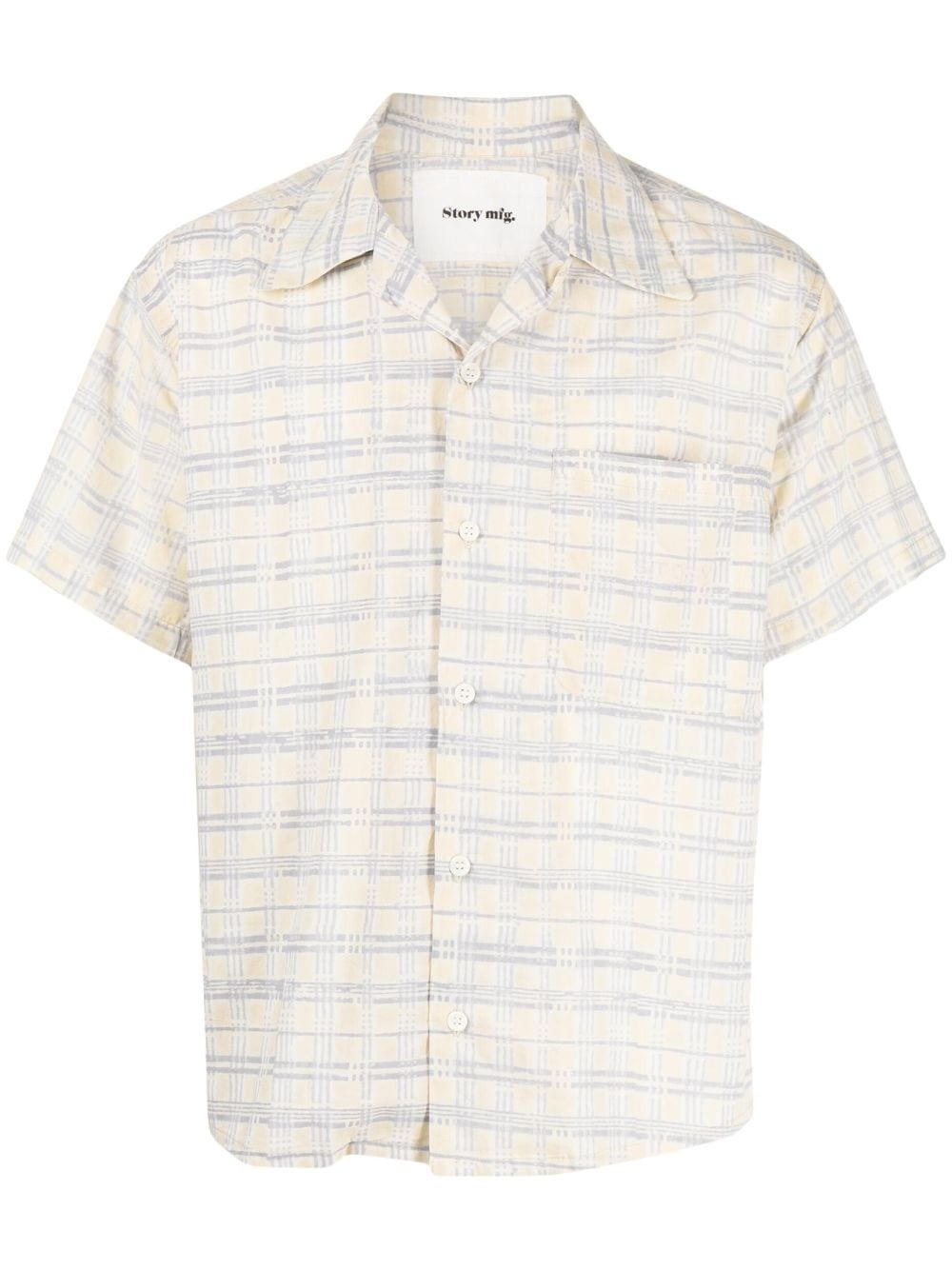 check-print short-sleeve shirt - 1