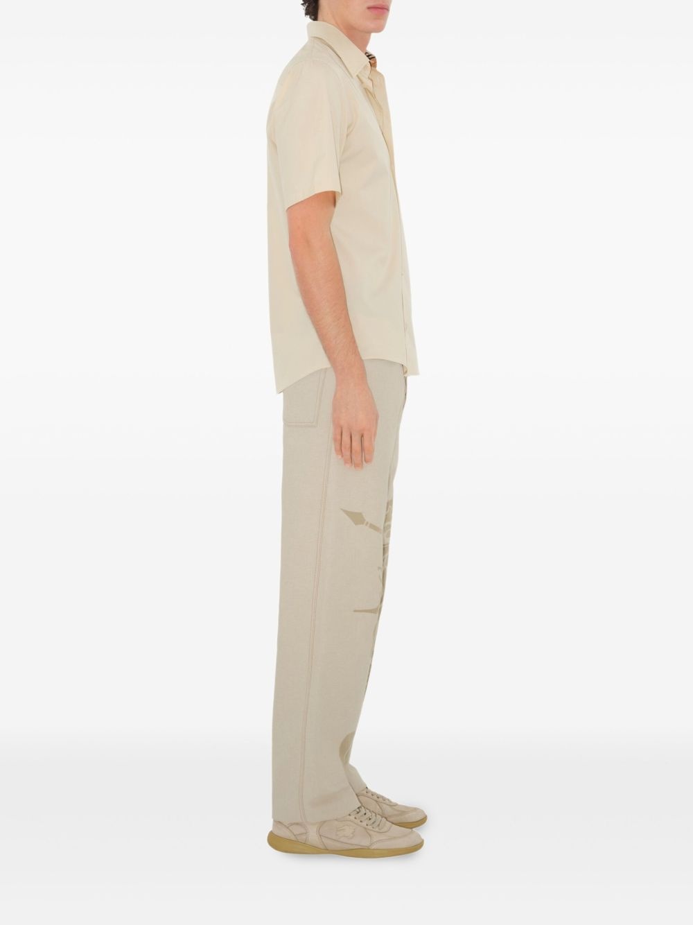 logo-embroidered shirt - 3