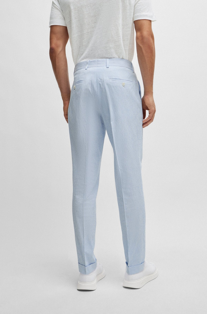 SLIM-FIT SUIT IN STRIPED STRETCH-COTTON SEERSUCKER 8