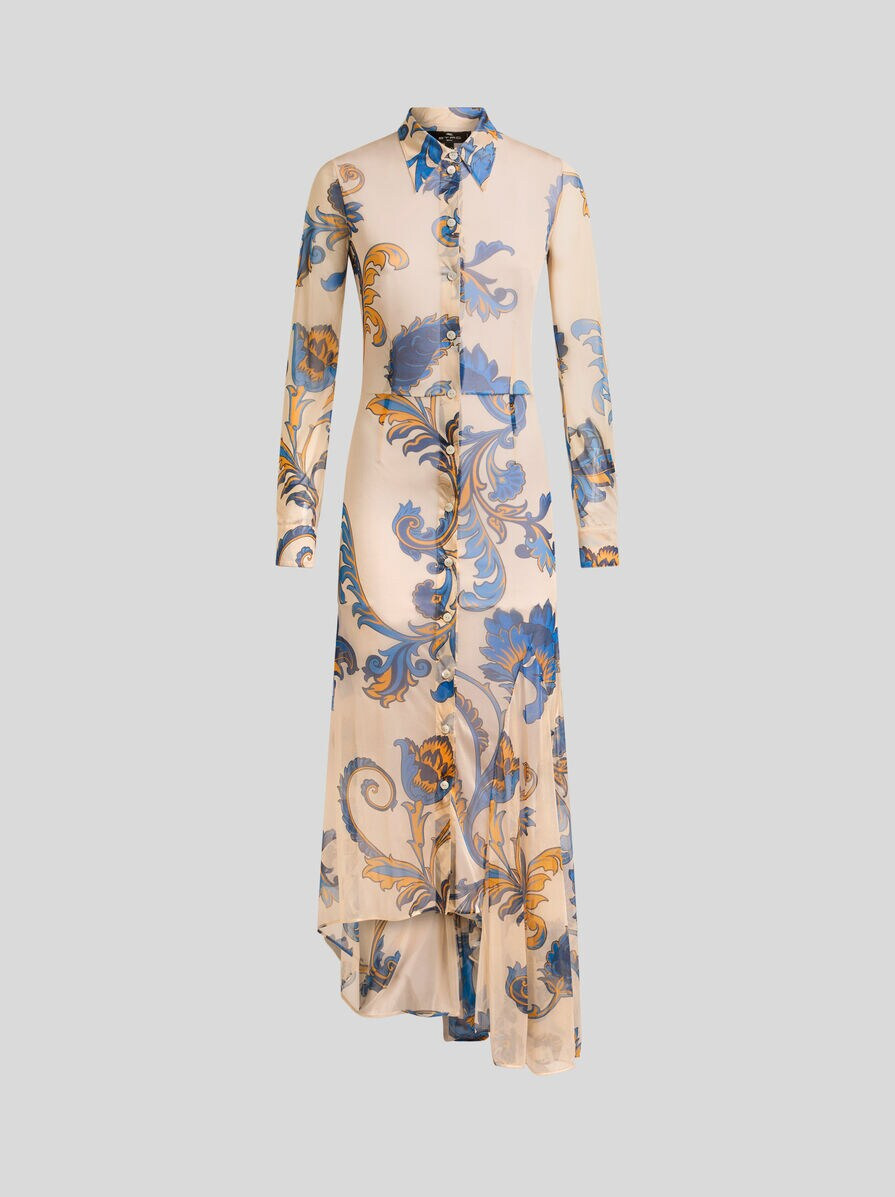 SHIRT DRESS WITH FLORAL PRINT - 1