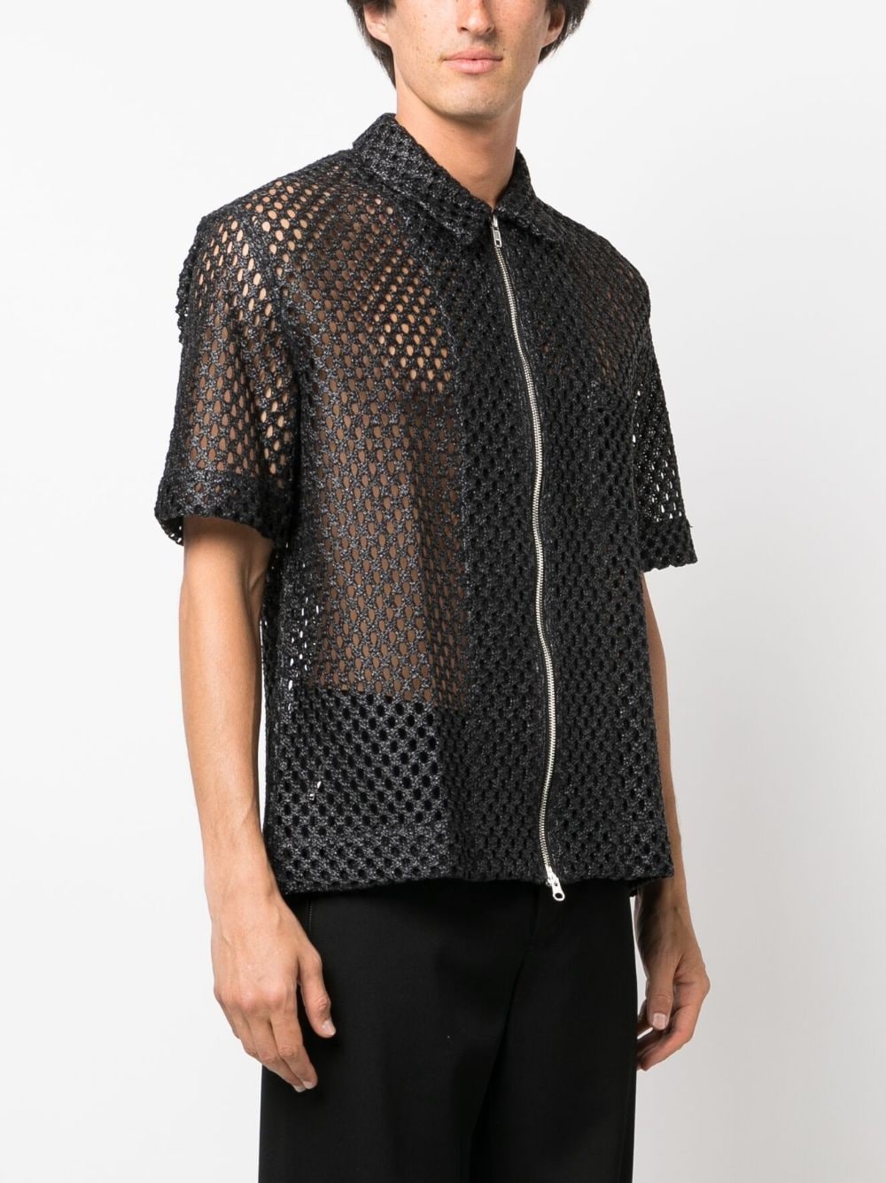 perforated zipped shirt - 3