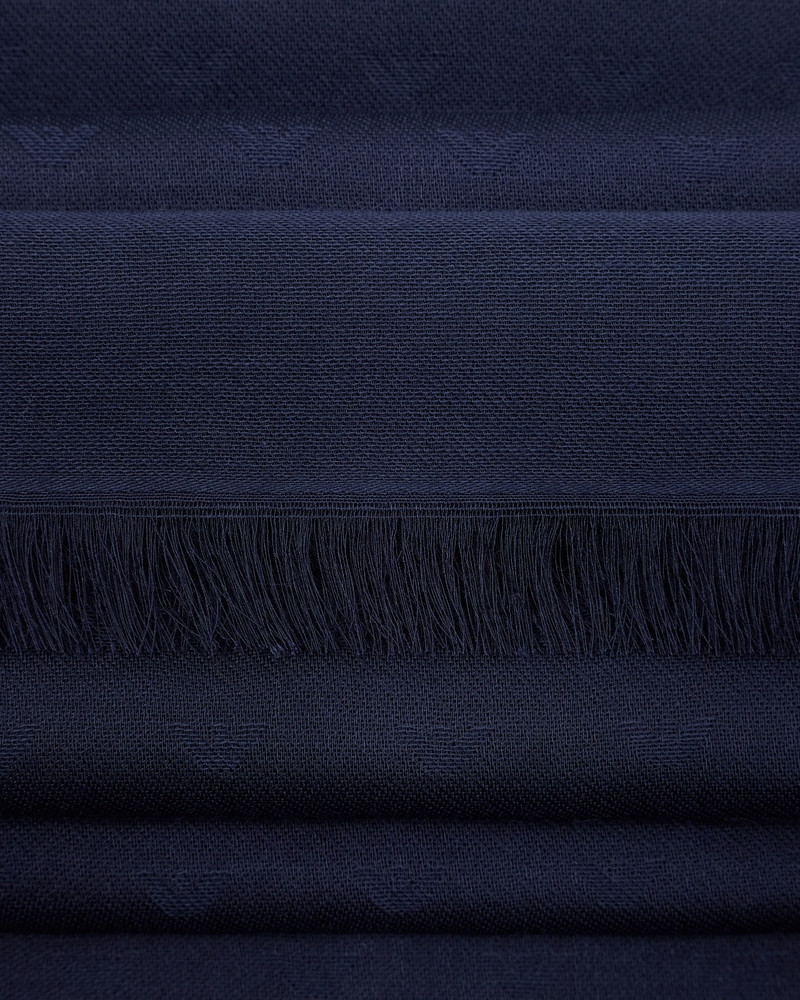 EMPORIO ARMANI MODAL AND COTTON STOLE WITH ALL-OVER JACQUARD LOGO outlook