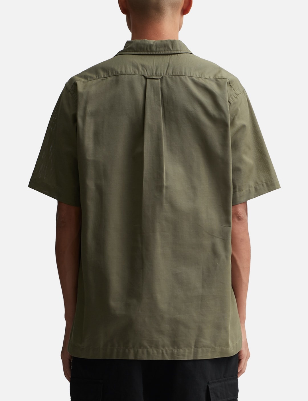 OPEN COLLAR PANAMA SHORT SLEEVE SHIRT - 4