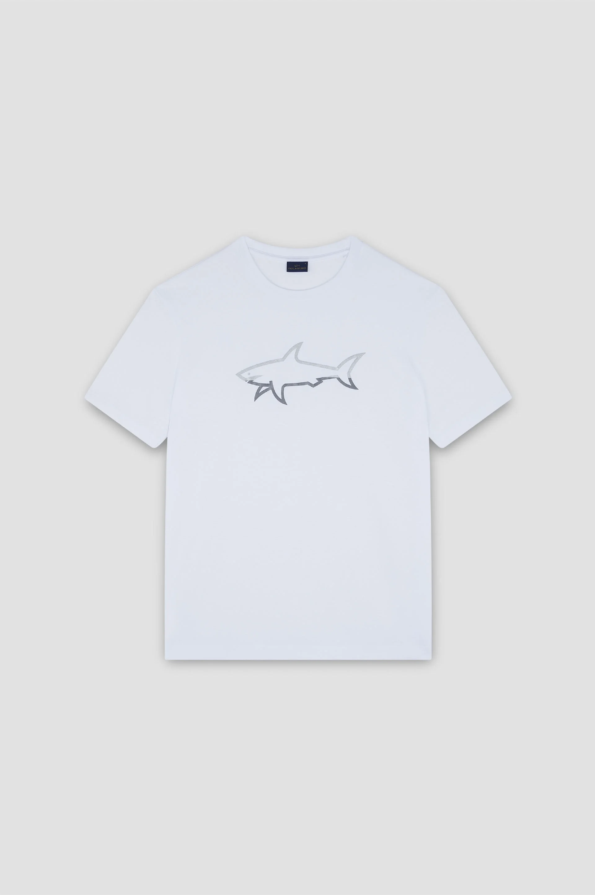 T-SHIRT IN COTTON JERSEY WITH REFLECTIVE SHARK PRINT - 1