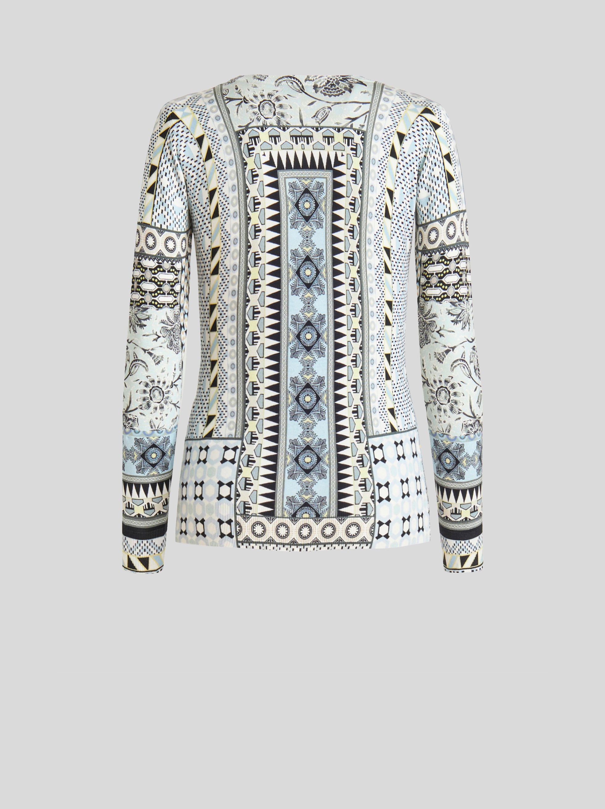 PATCHWORK PRINT SILK JUMPER - 5