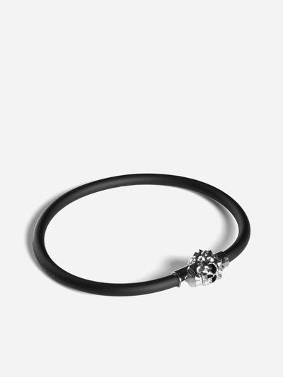 Alexander McQueen Skull rubber cord bracelet outlook