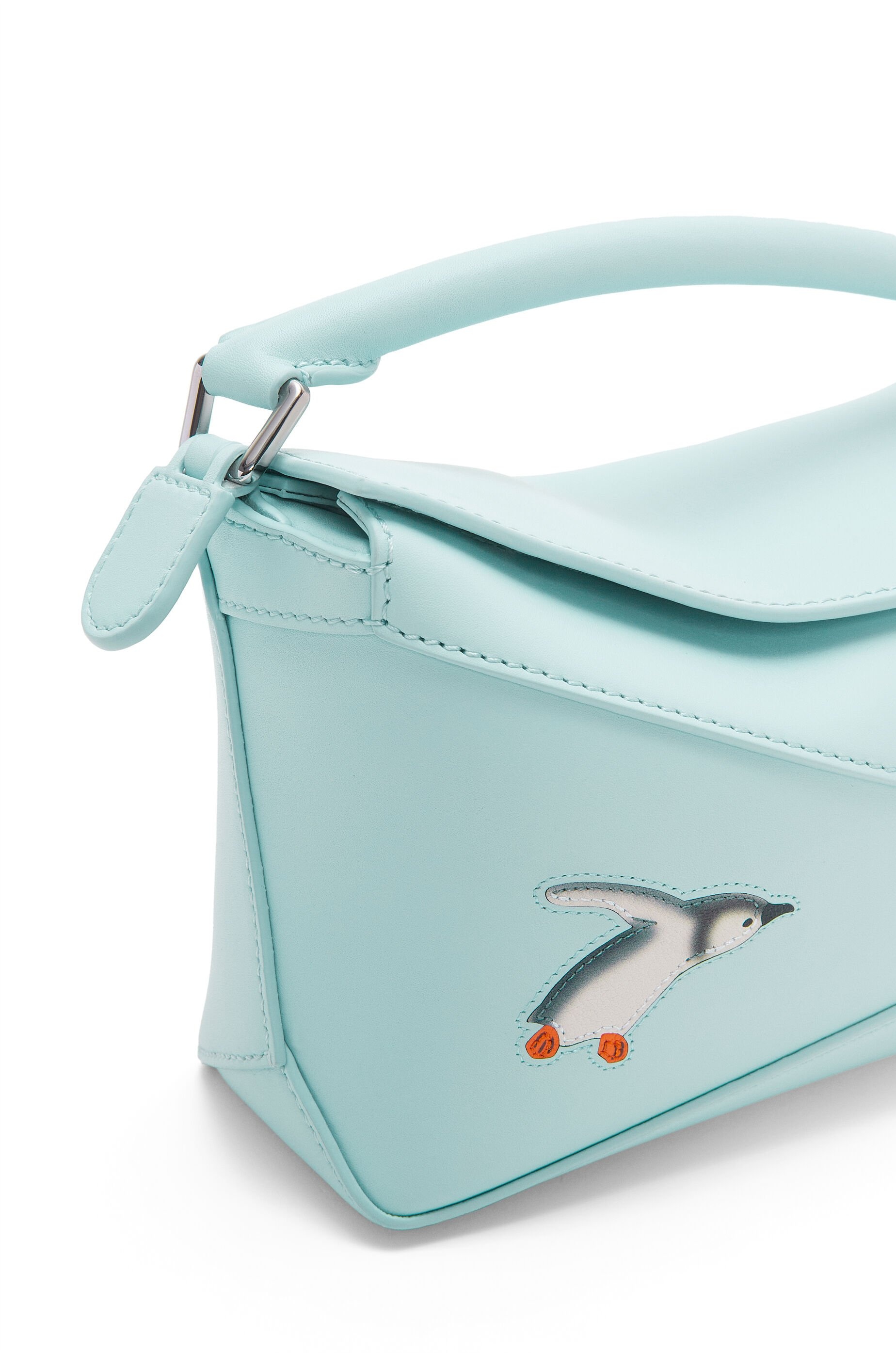 Penguin mini Puzzle bag in satin calfskin - 9