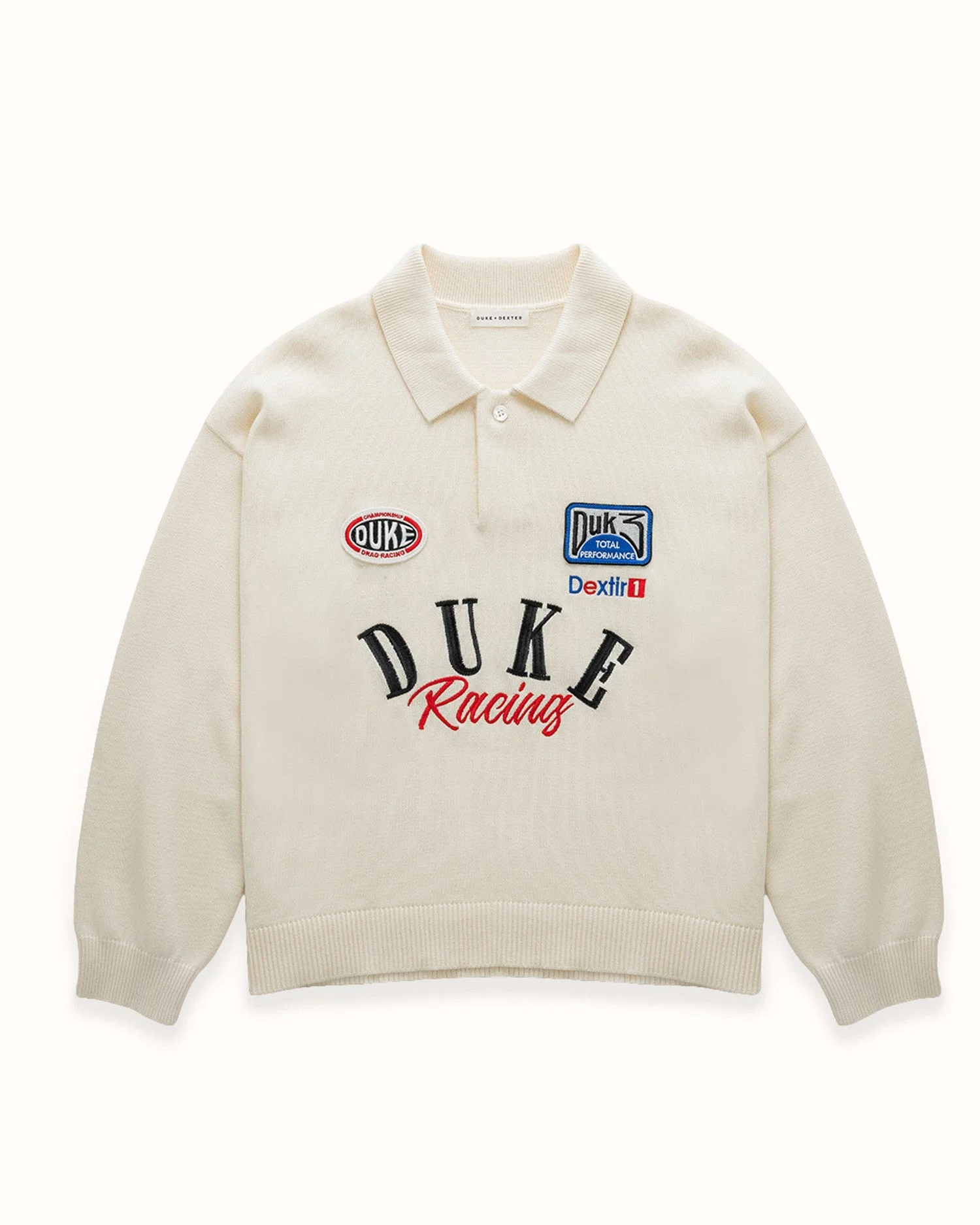 DR4 Cream Racing Polo - 1