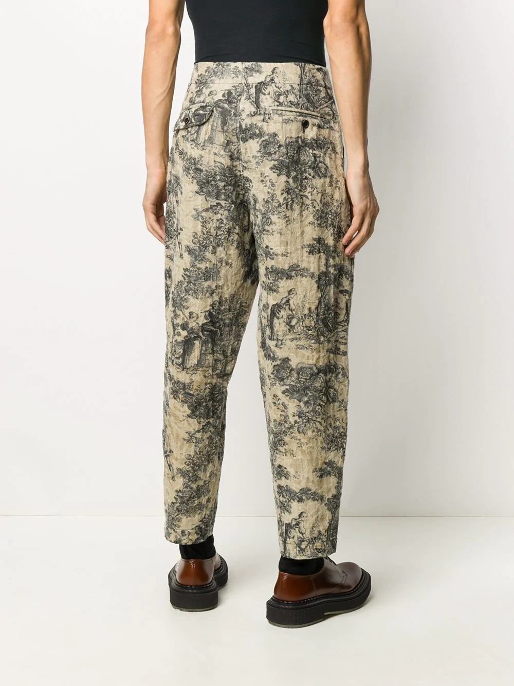 Toile de Jouy print trousers - 4