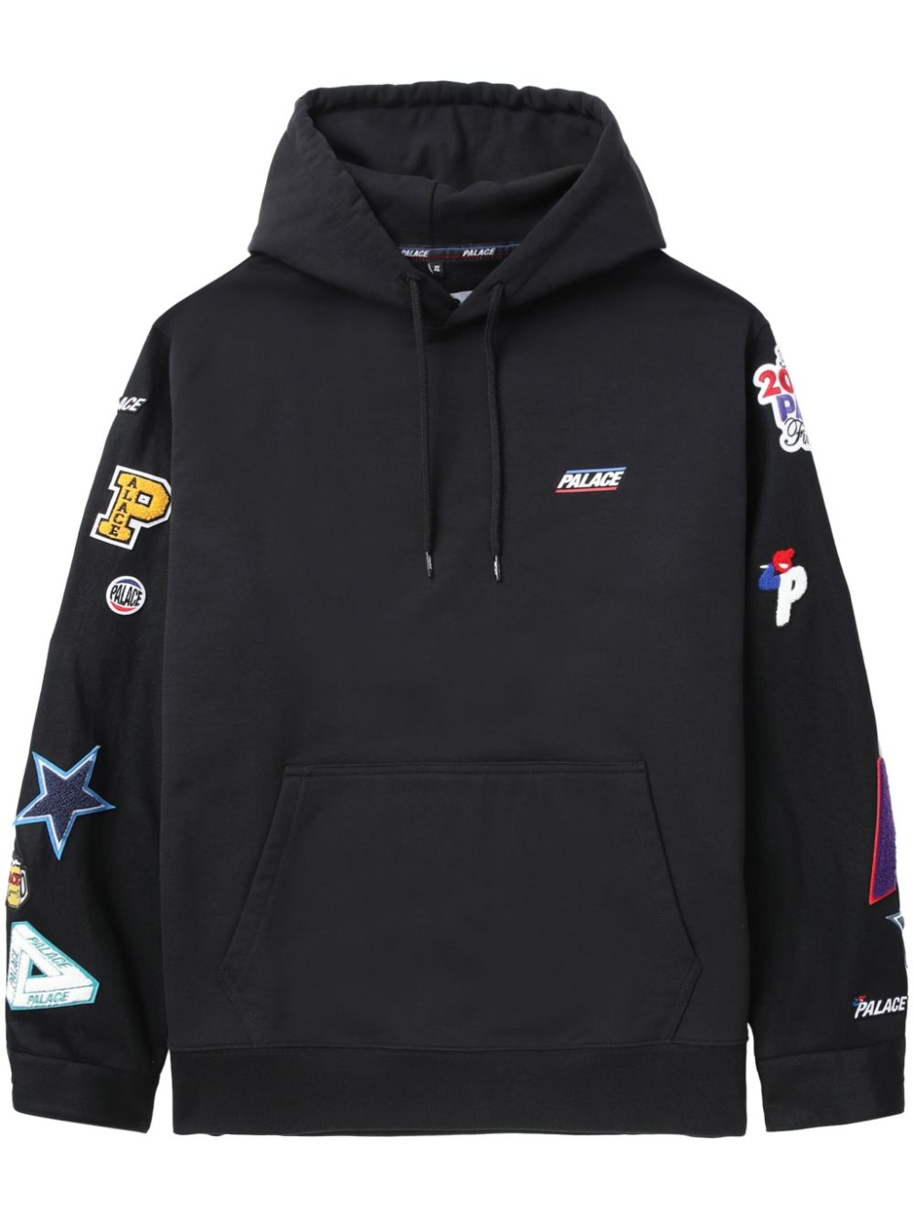 x Palace patch-detail cotton hoodie - 1