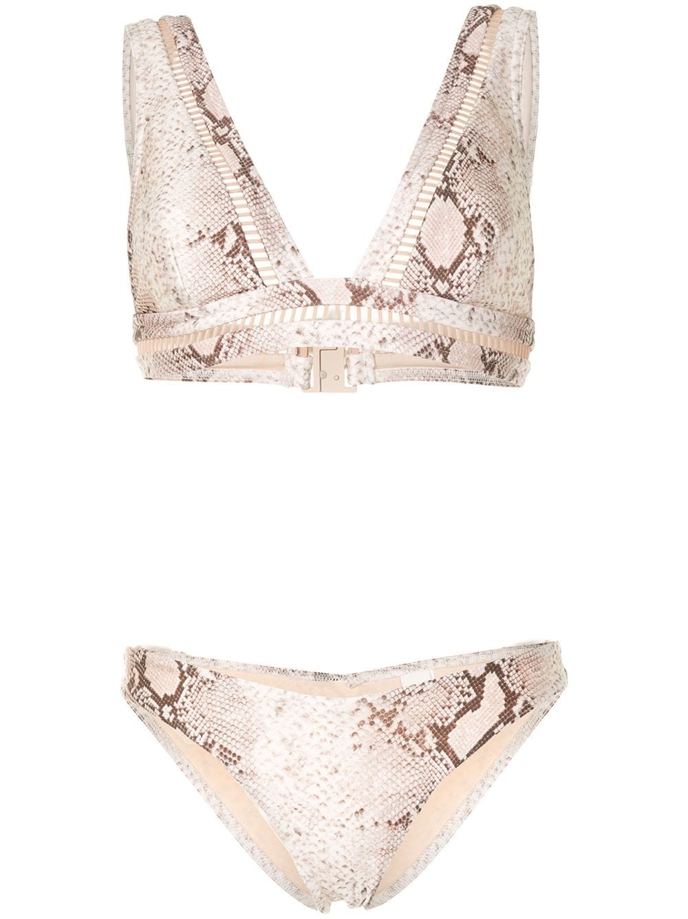 snake-print bikini set - 1