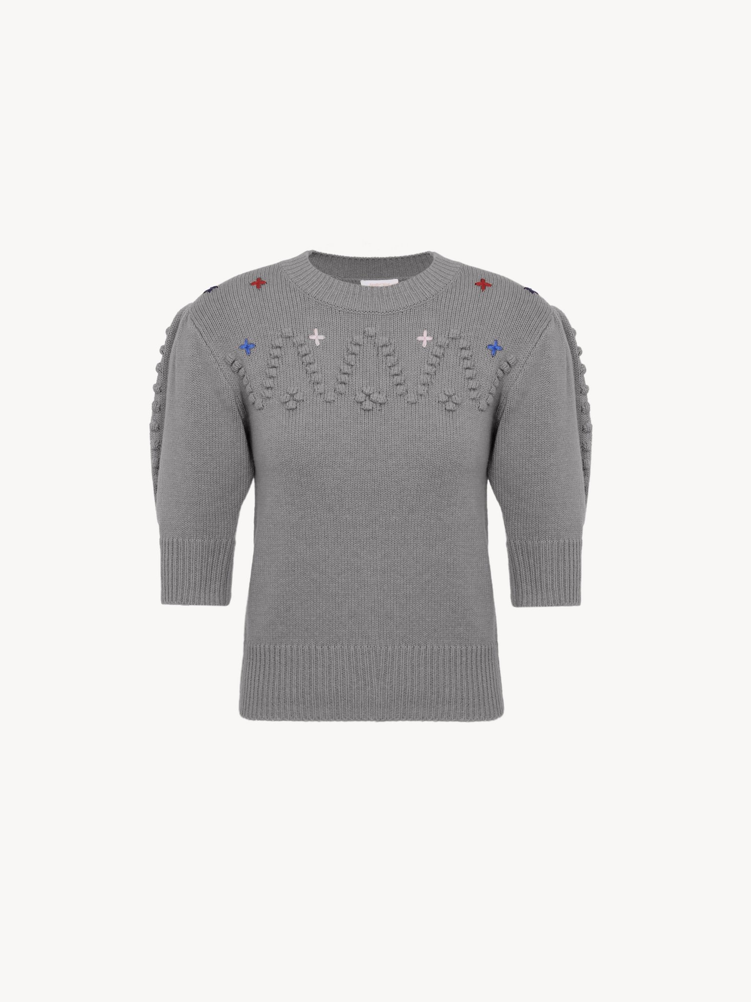 BUBBLE STITCH KNIT BLOUSE - 3