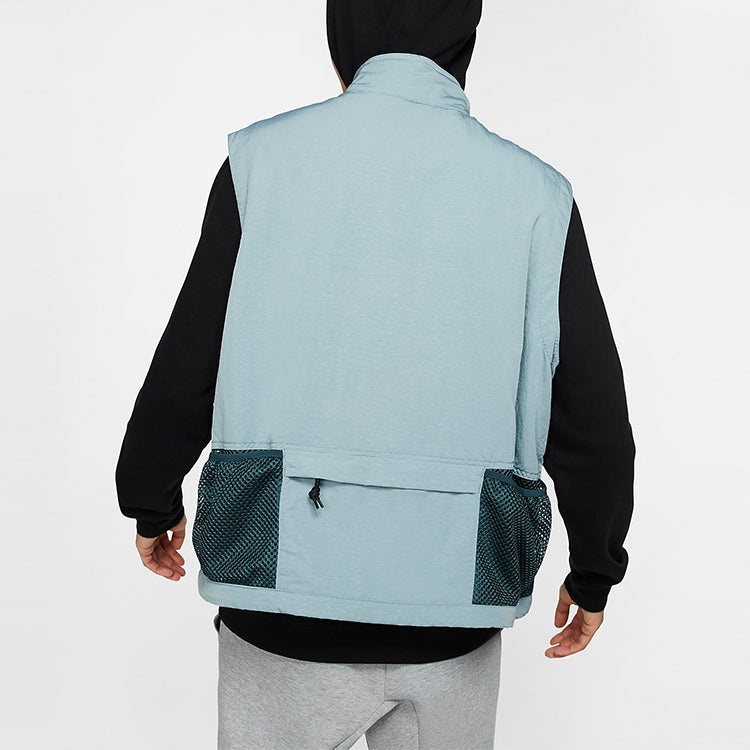 Nike Acg Outdoor Multiple Pockets Colorblock Stand Collar aviator vest Asia Edition Green 'Aviator G - 4