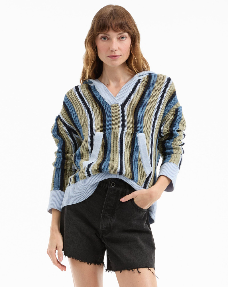 VERONICA BEARD DAISHA KNIT HOODIE SWEATER outlook