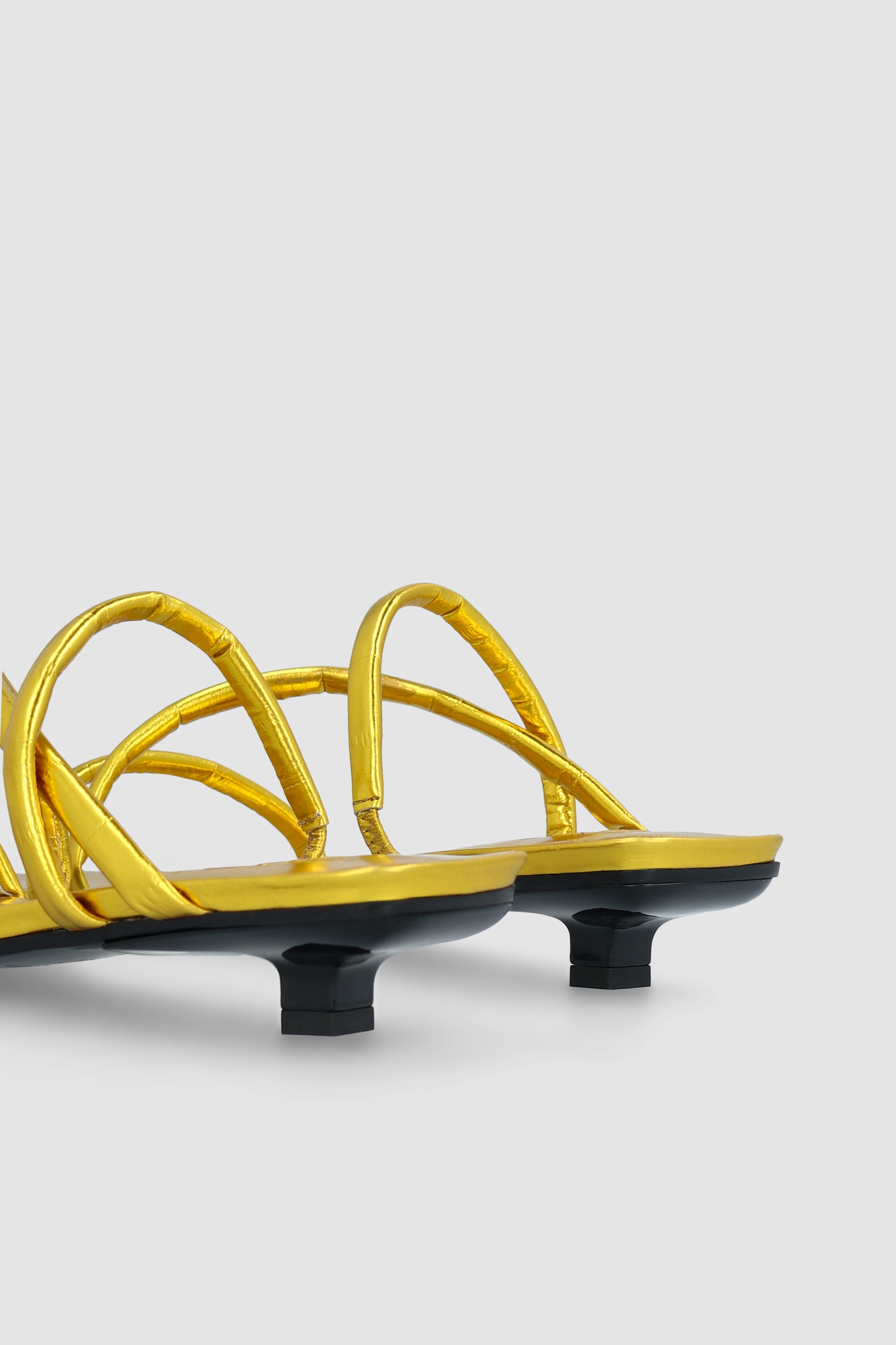 Morena Gold Eel Embossed Metallic Leather Mule - 4
