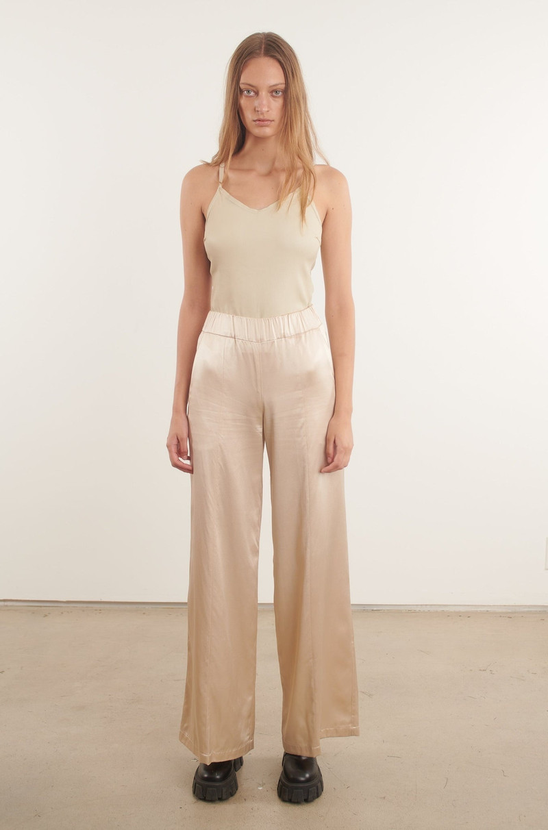 ECRU LEATHER CAMISOLE TANK 6