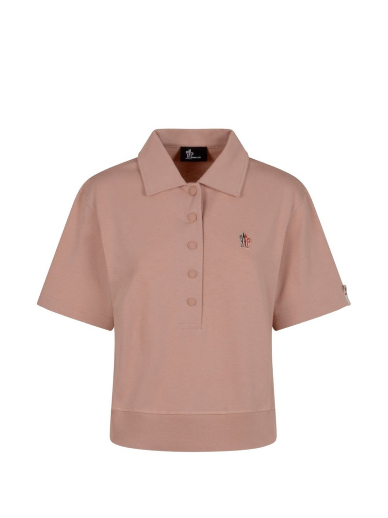 logo-patch cotton polo shirt 1