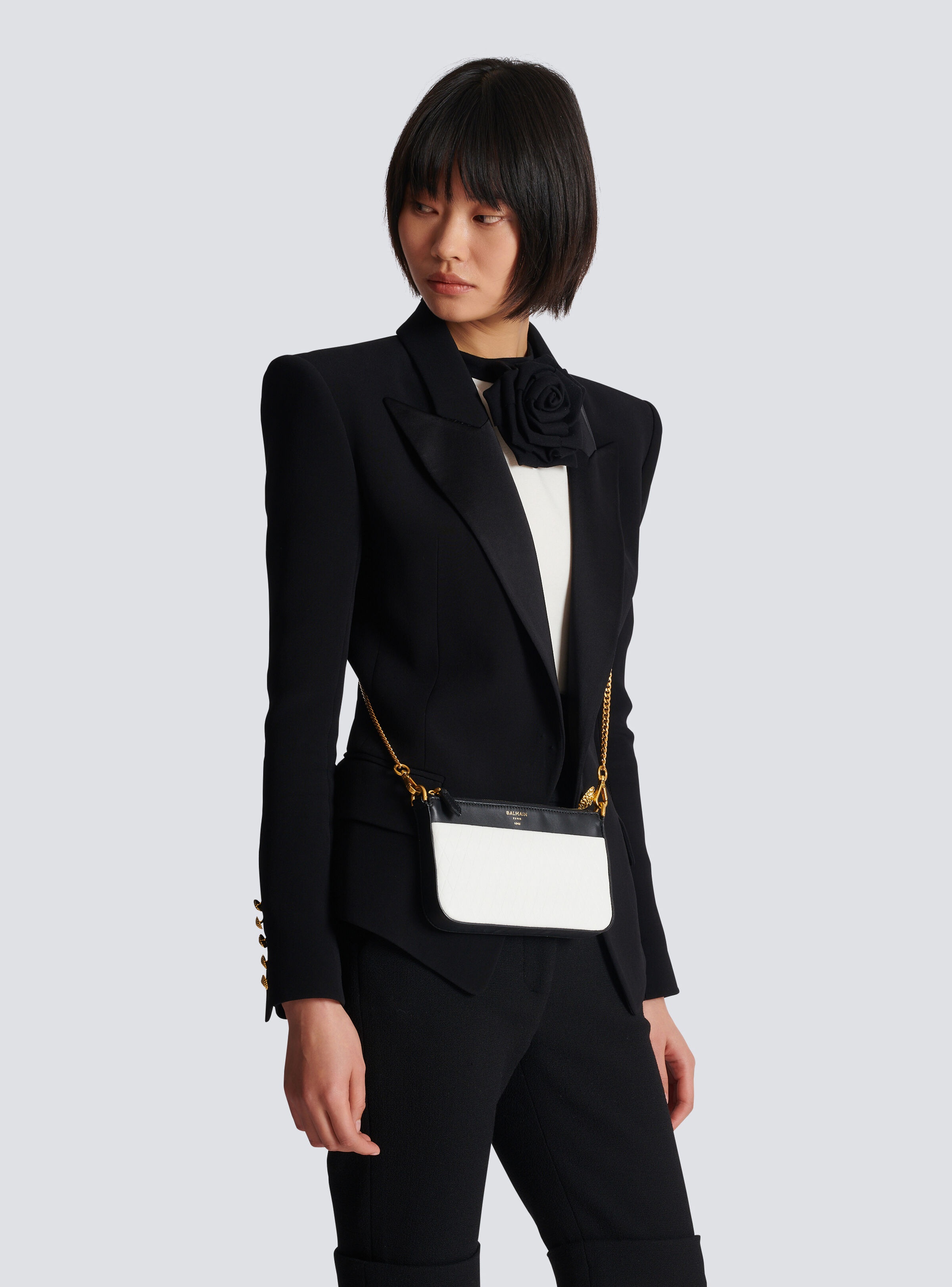 1945 Soft zipped mini bag in embossed leather - 8