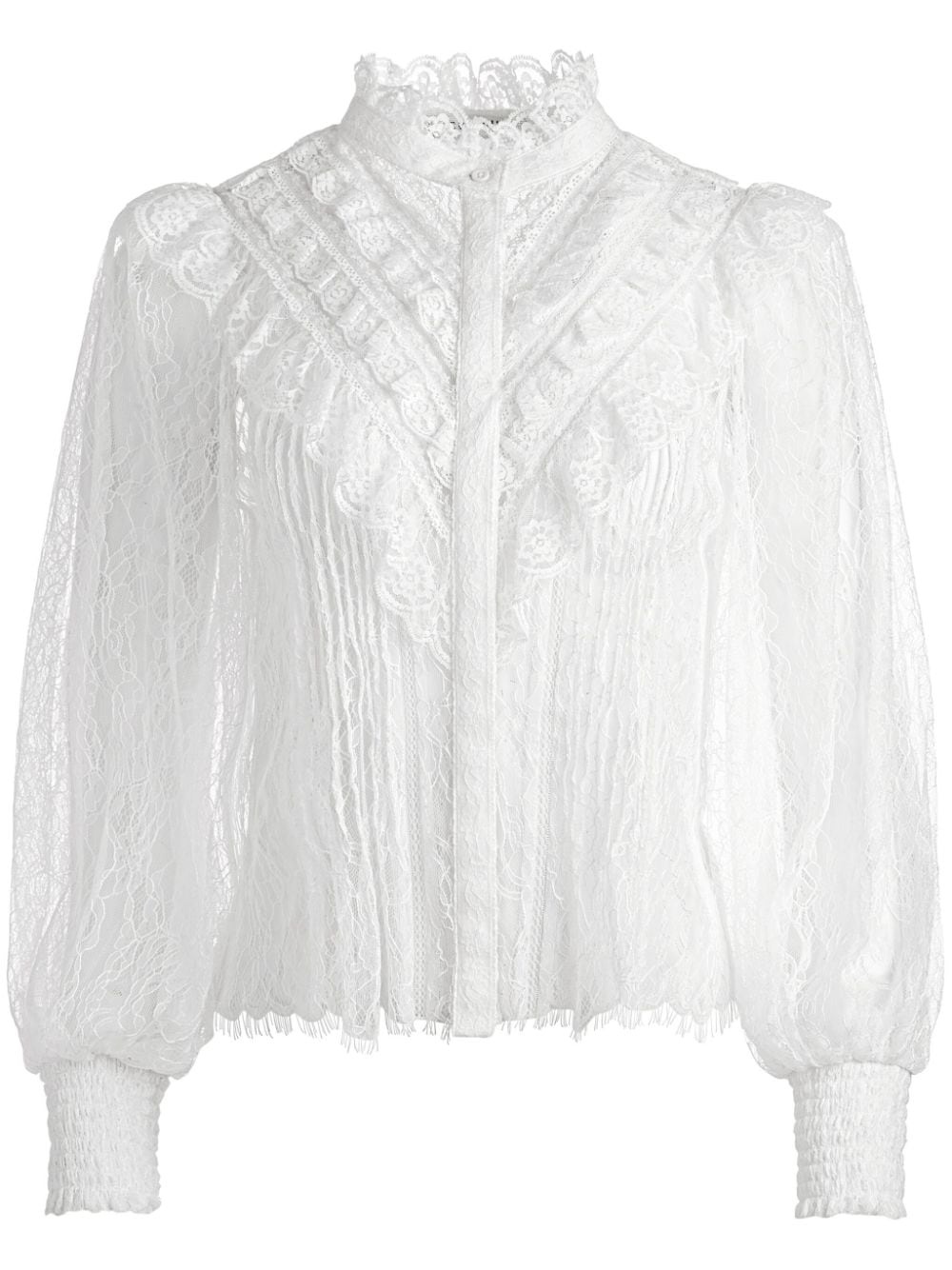 Rheba mock-neck lace blouse - 1