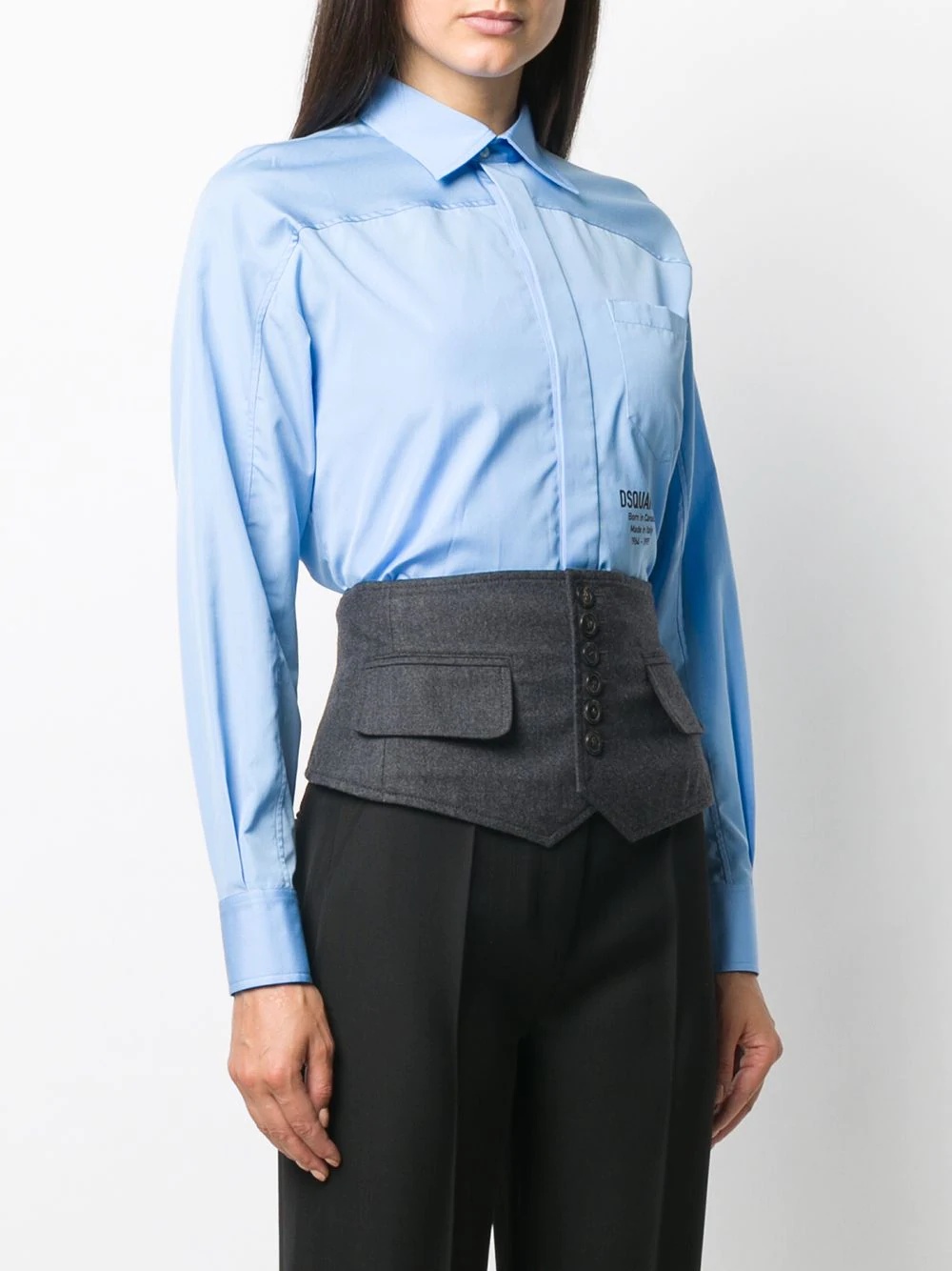 buttoned waist belt - 3