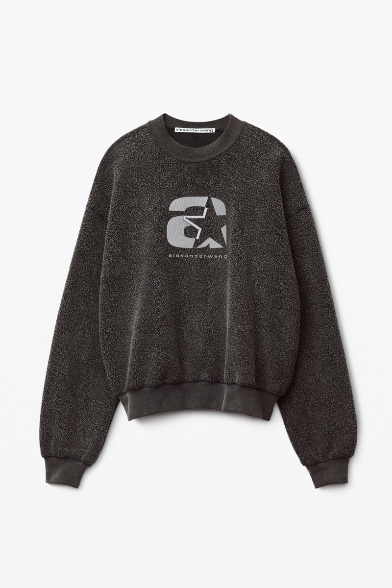 SPORTY LOGO SWEATSHIRT IN REVERSE TERRY 1