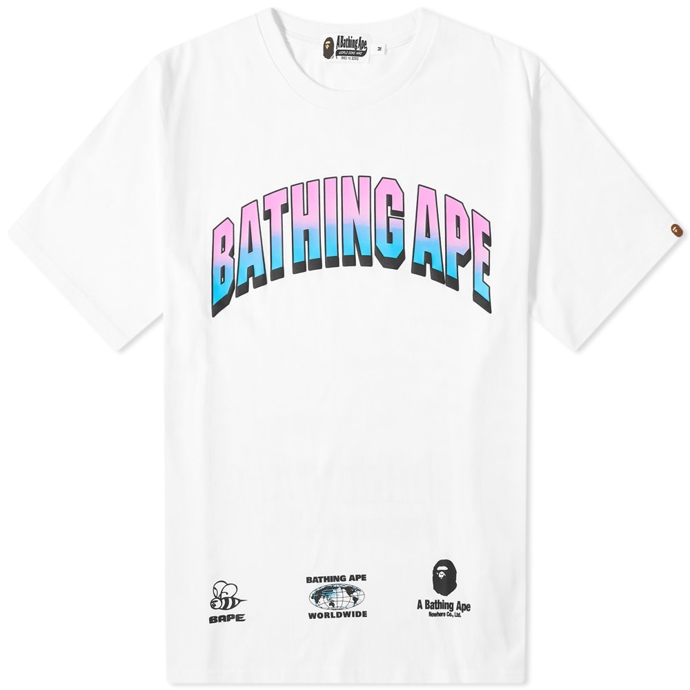 A Bathing Ape Gradient College Relaxed Tee - 1