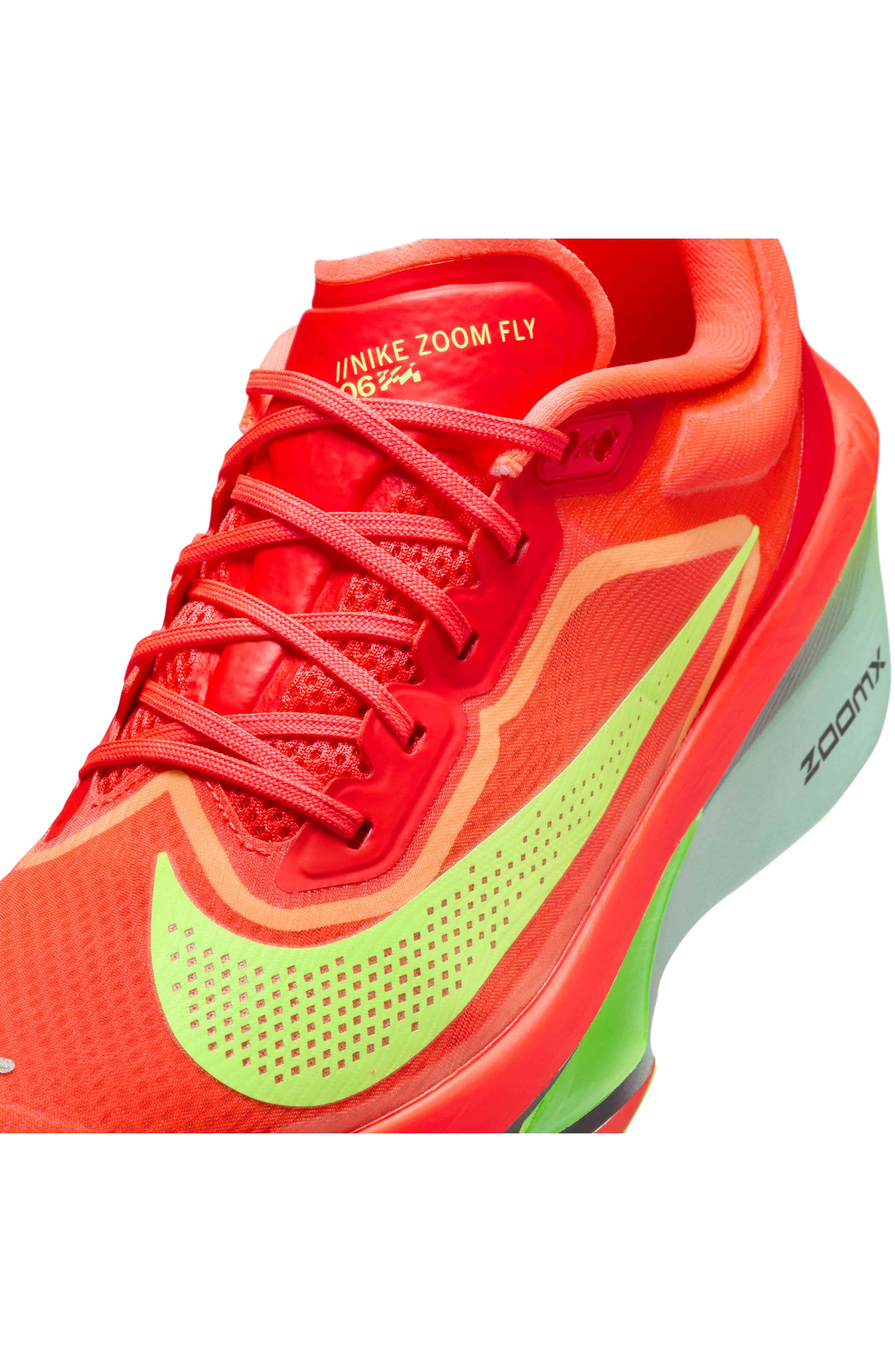 Nike Zoom Fly 6 Running Shoe in Crimson/Lime/Mint/Purple at Nordstrom - 8