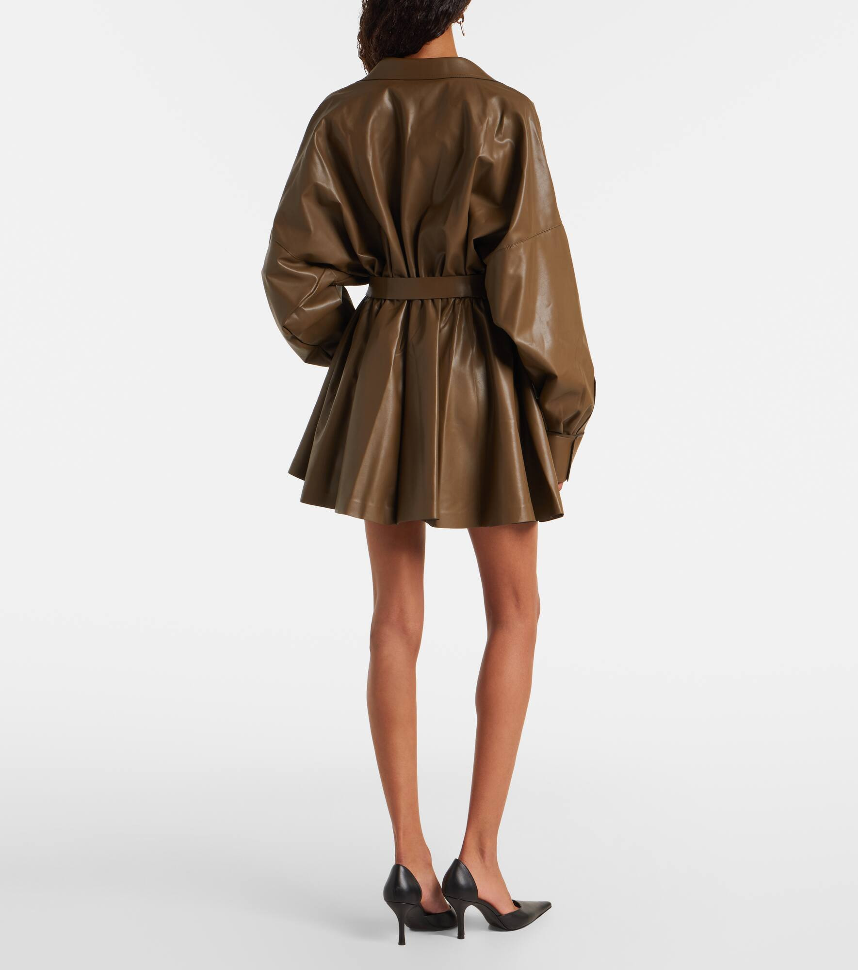 Oversized belted shirt dress - 3