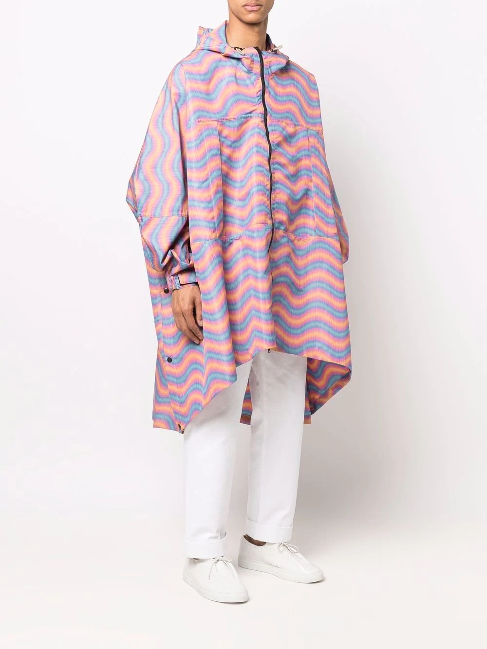 Mist wave print raincoat - 3